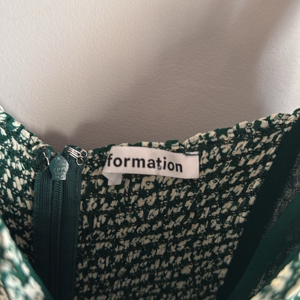 REFORMATION Nikita Midi Floral Green Dress 12 - Picture 5 of 13
